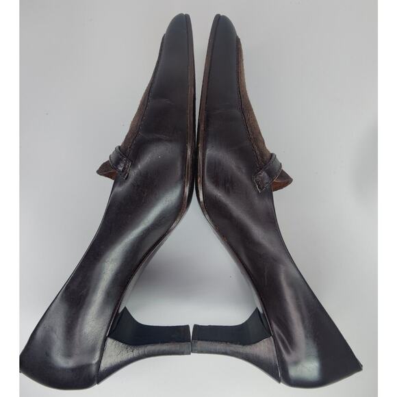 Vintage Y2K pointed toe Brown Max de Carlo kitten heel Sz 9 - Picture 5 of 8